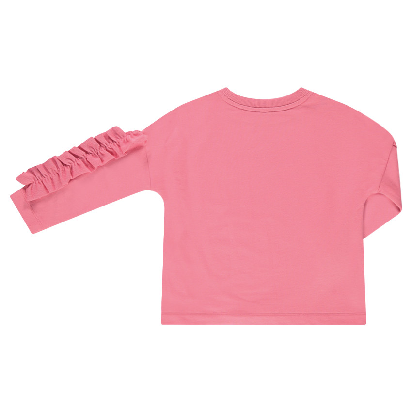 Sweat en molleton avec ruchés sur les manches 