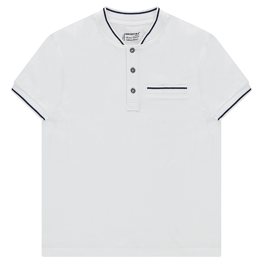 Junior- Polo en piqué de coton avec col teddy 