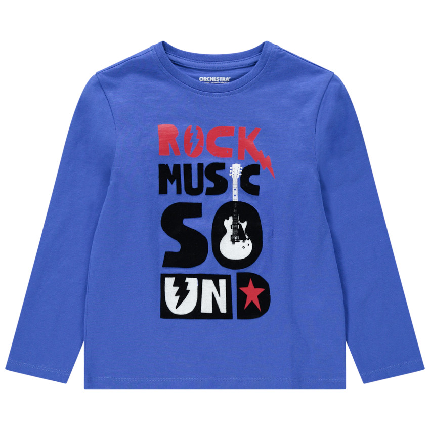 T-shirt manches longues en jersey avec motif fantaisie printé 