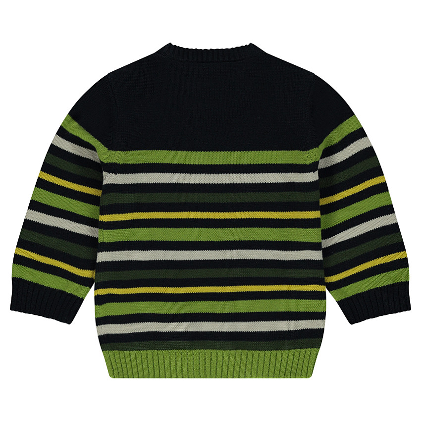Pull en tricot à rayures contrastées 