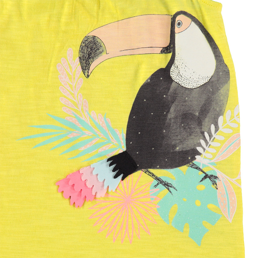 Débardeur print toucan avec bretelles en maille 