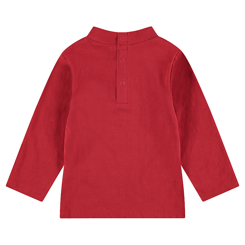 Sous-pull à col cheminée avec motif fantaisie printé  