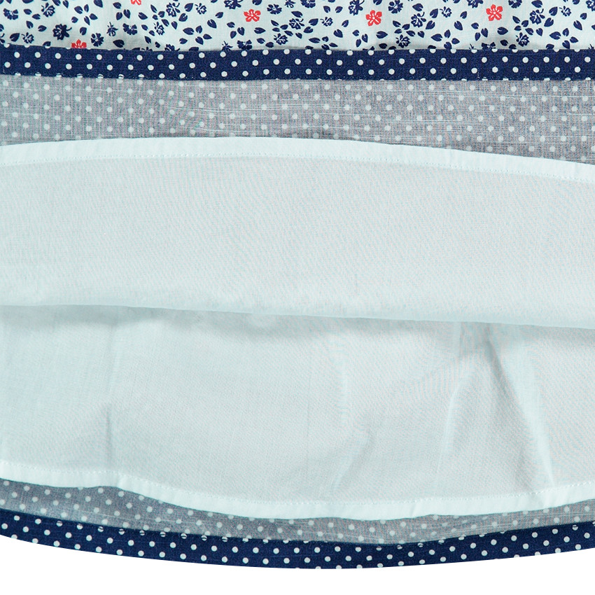 Robe sans manches à fleurs et pois all-over  