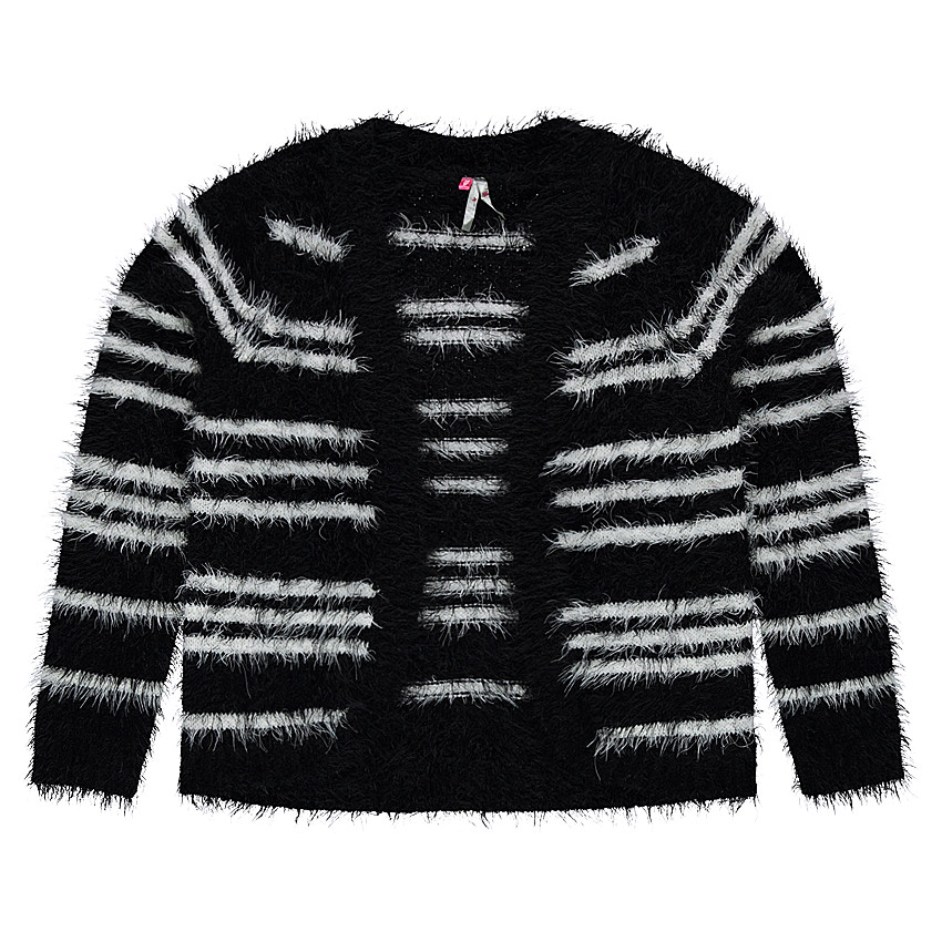 Junior - Gilet rayé en tricot effet fourrure 