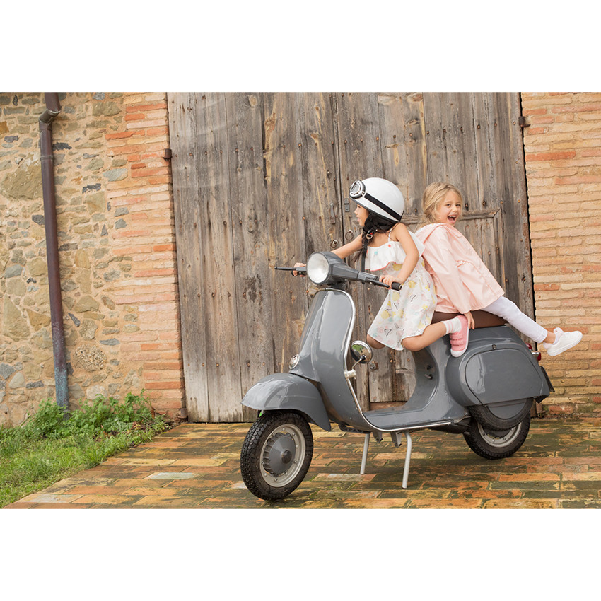 Parka à capuche en vinyle avec doublure en jersey à pois 