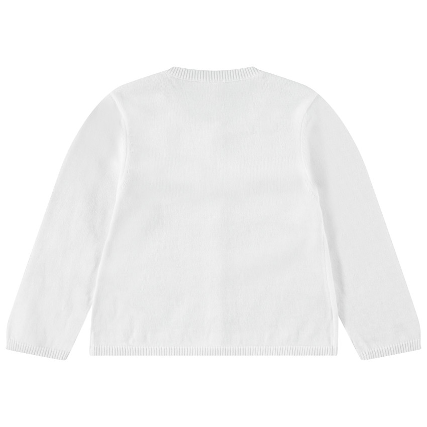 Gilet en tricot avec noeuds plats ton sur ton 