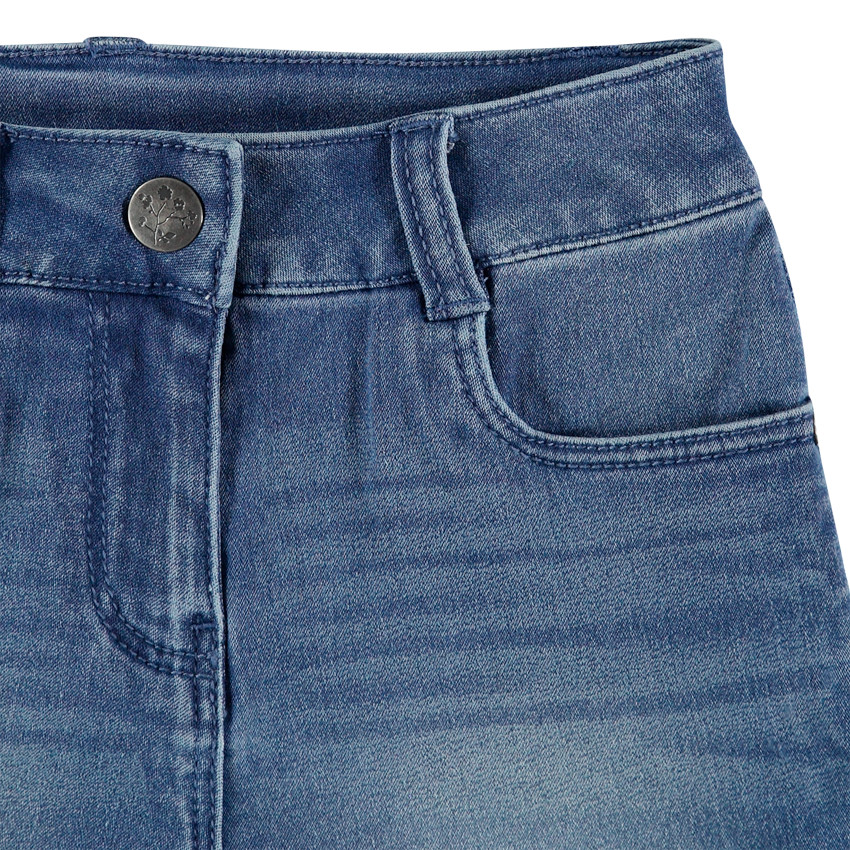 Short en jean effet used à poches 