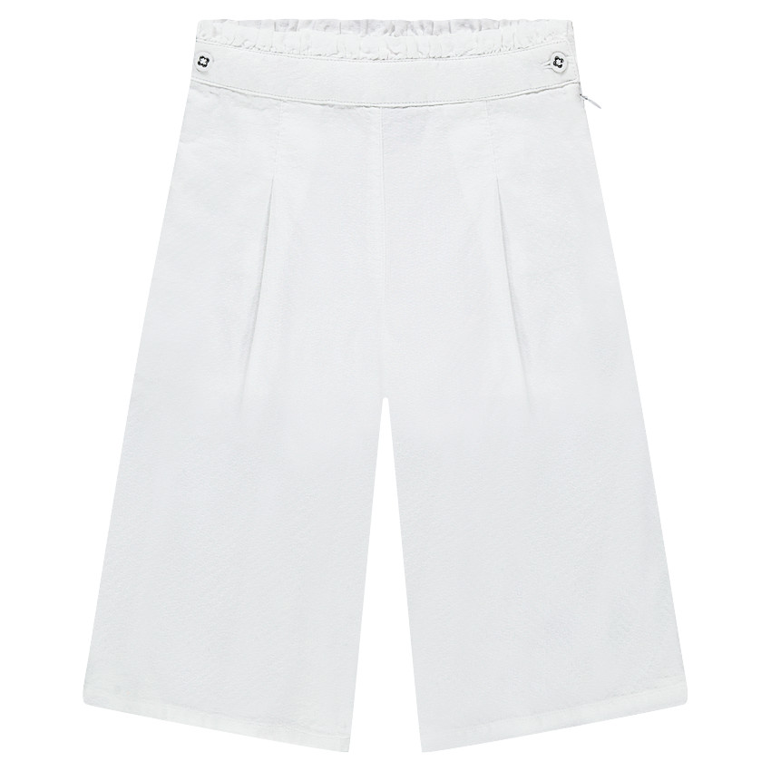 Pantacourt forme palazzo en coton 