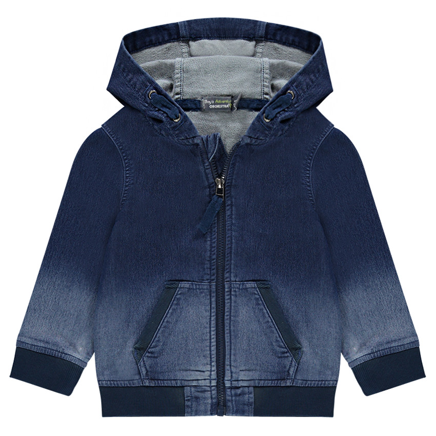 Gilet en molleton effet jeans tie and dye 