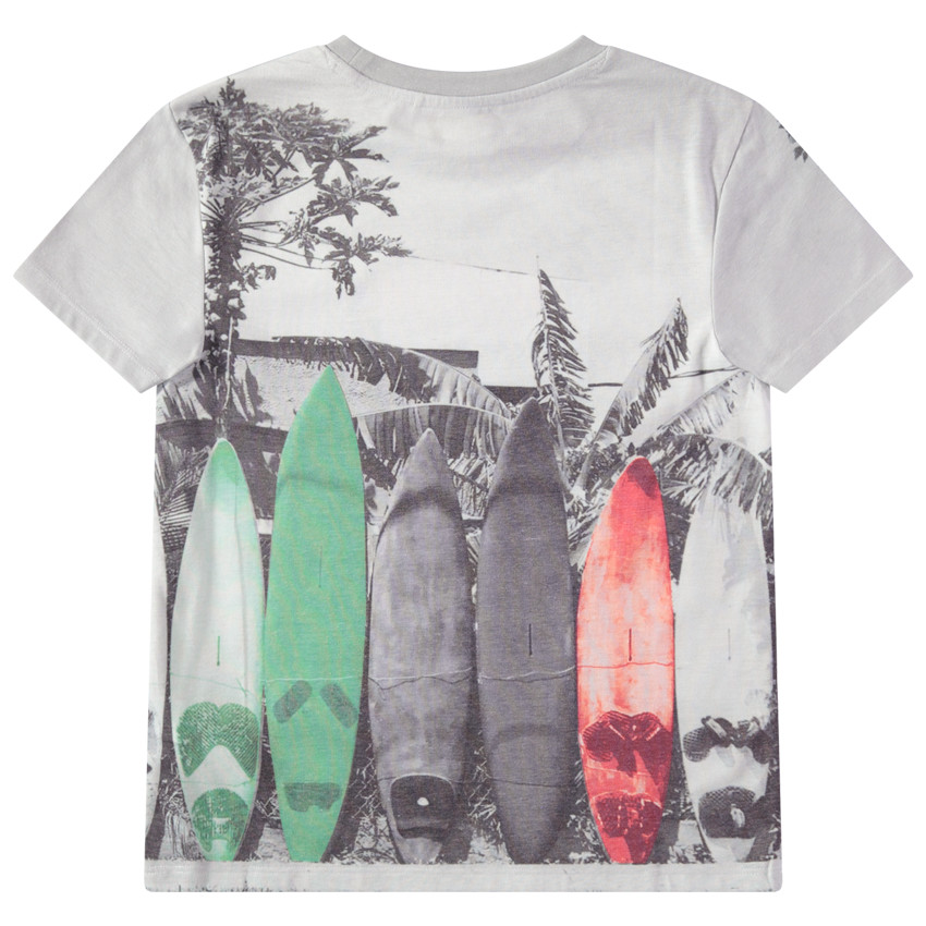 Junior - T-shirt manches courtes avec planches de surf printées all-over 