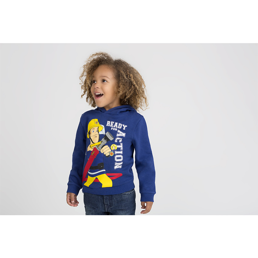 Sweat à capuche en molleton print Sam le pompier 2 Prism Art and Design Limited 