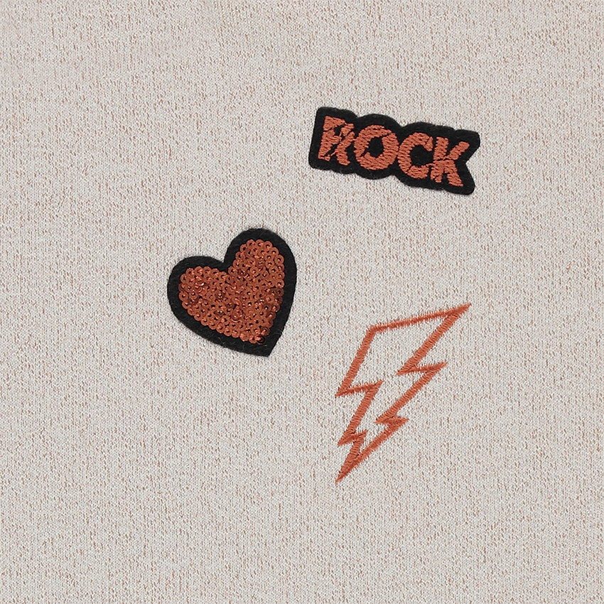 Junior - Sweat en molleton mélangé de fil brillant avec motif brodé 