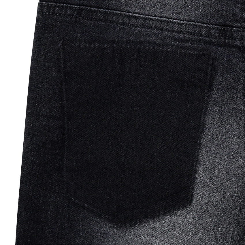 Junior - Bermuda en jeans effet used et crinkle  