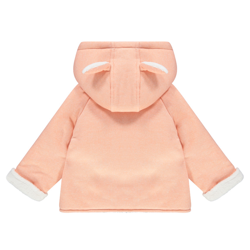Veste à capuche en molleton doublée sherpa print lapin 