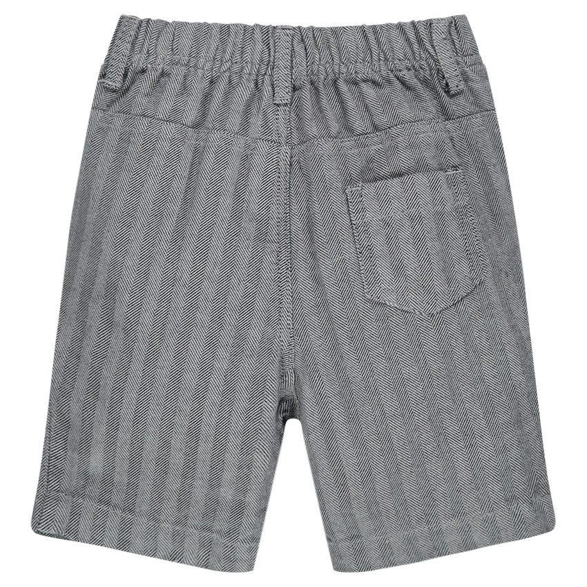 Bermuda en coton à chevrons 