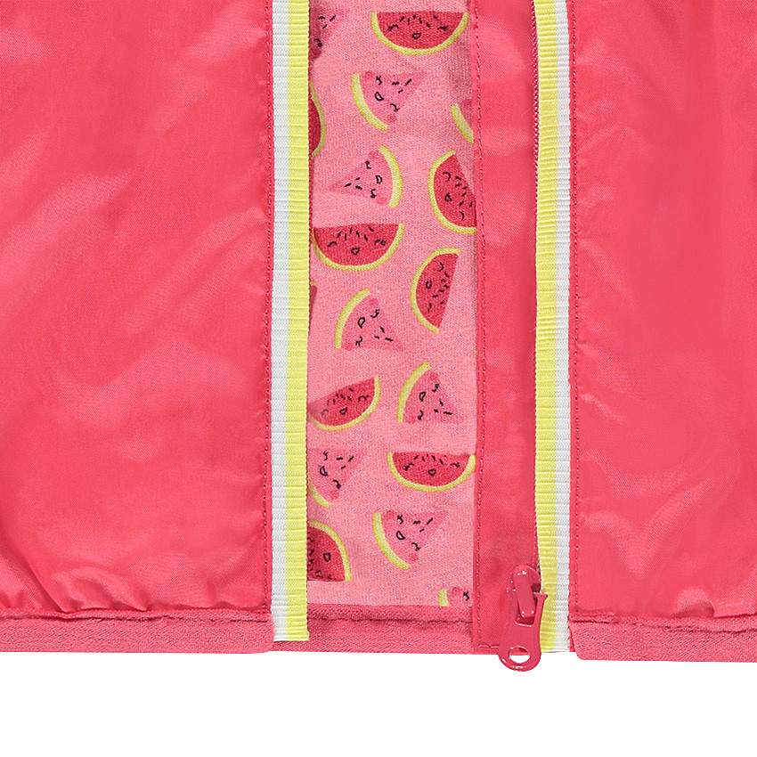 Coupe-vent à capuche uni doublé jersey 