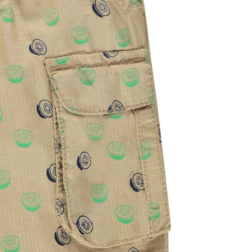 Bermuda en ribstop imprimé kiwis all-over avec poches 