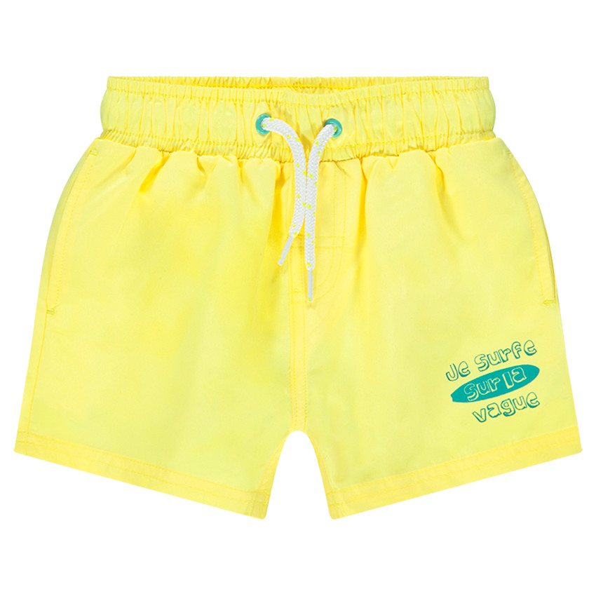 Short de bain en microfibre avec print fantaisie 