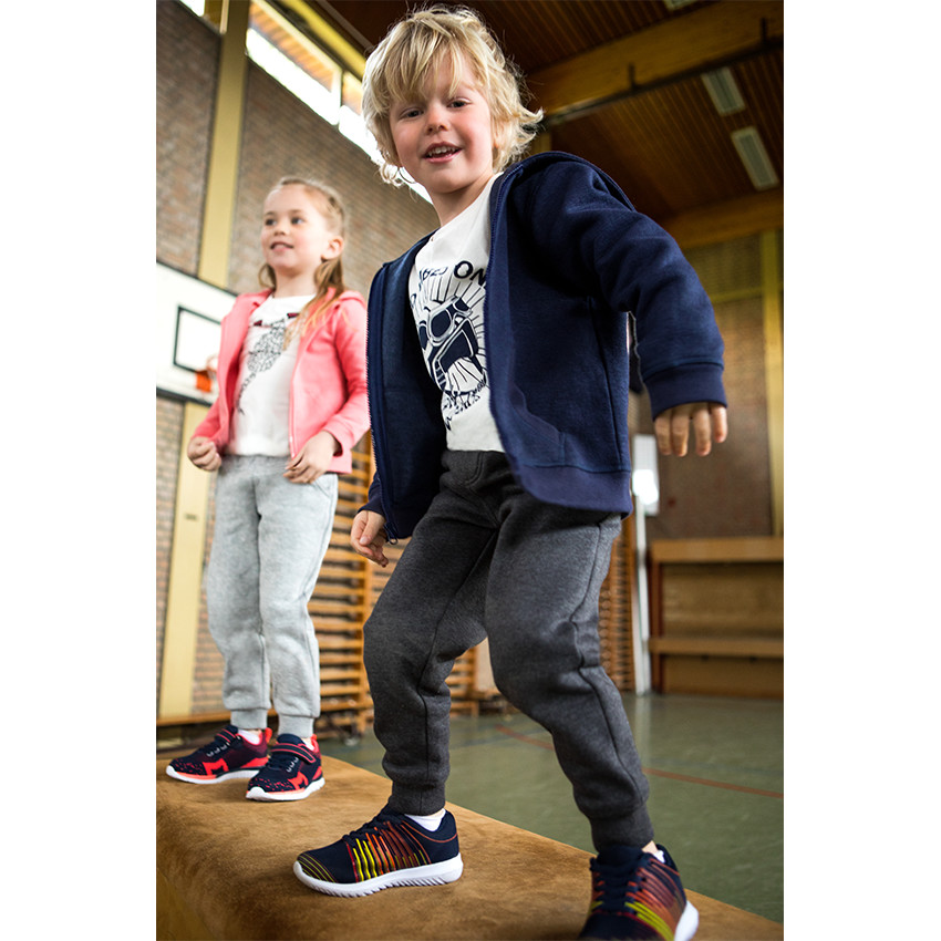 Pantalon de jogging en molleton chiné avec print logo 