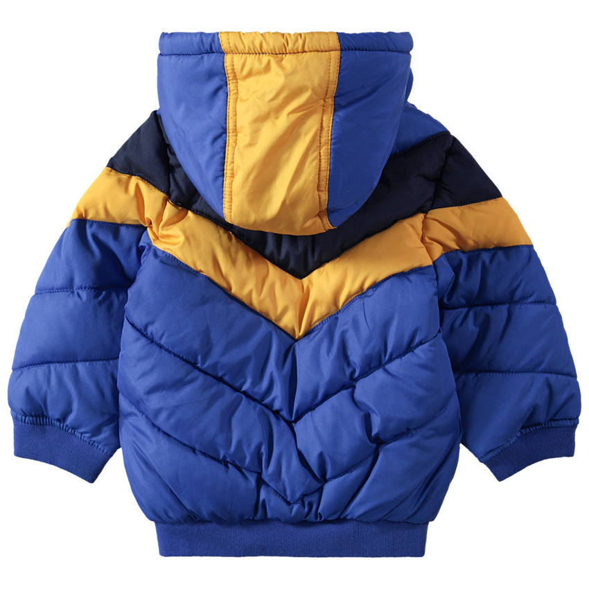 Doudoune matelassée doublée micropolaire à bandes contrastées 