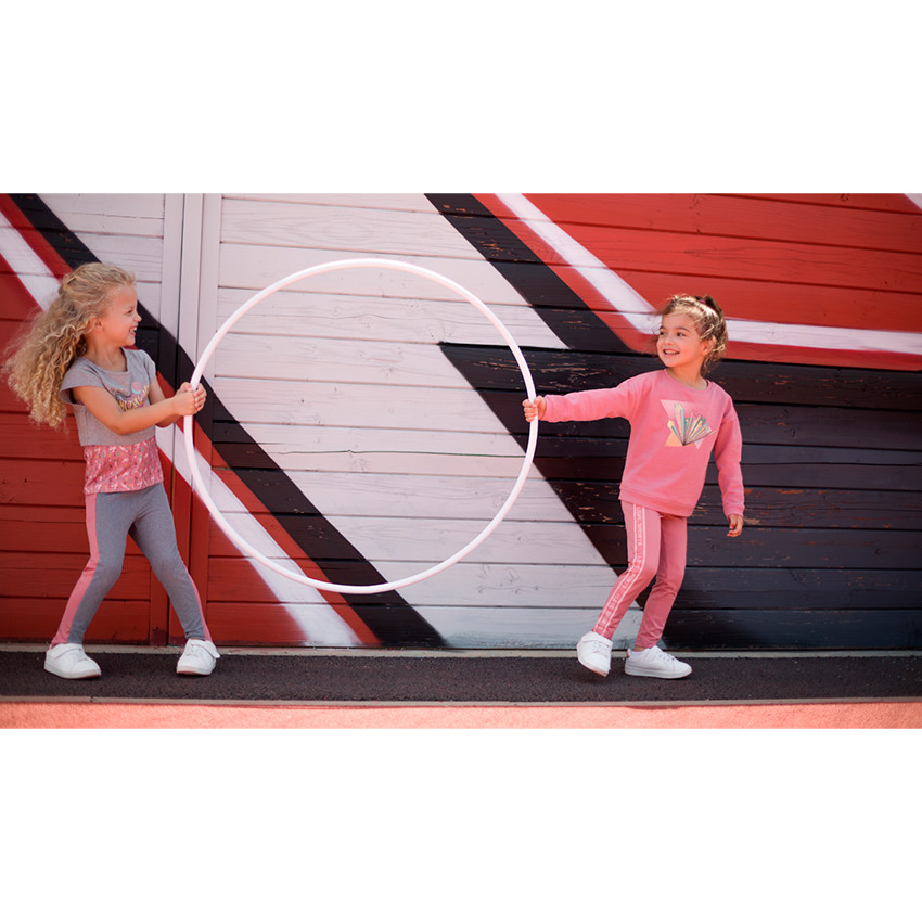 Fuseau avec bandes contrastées et ceinture élastiquée 