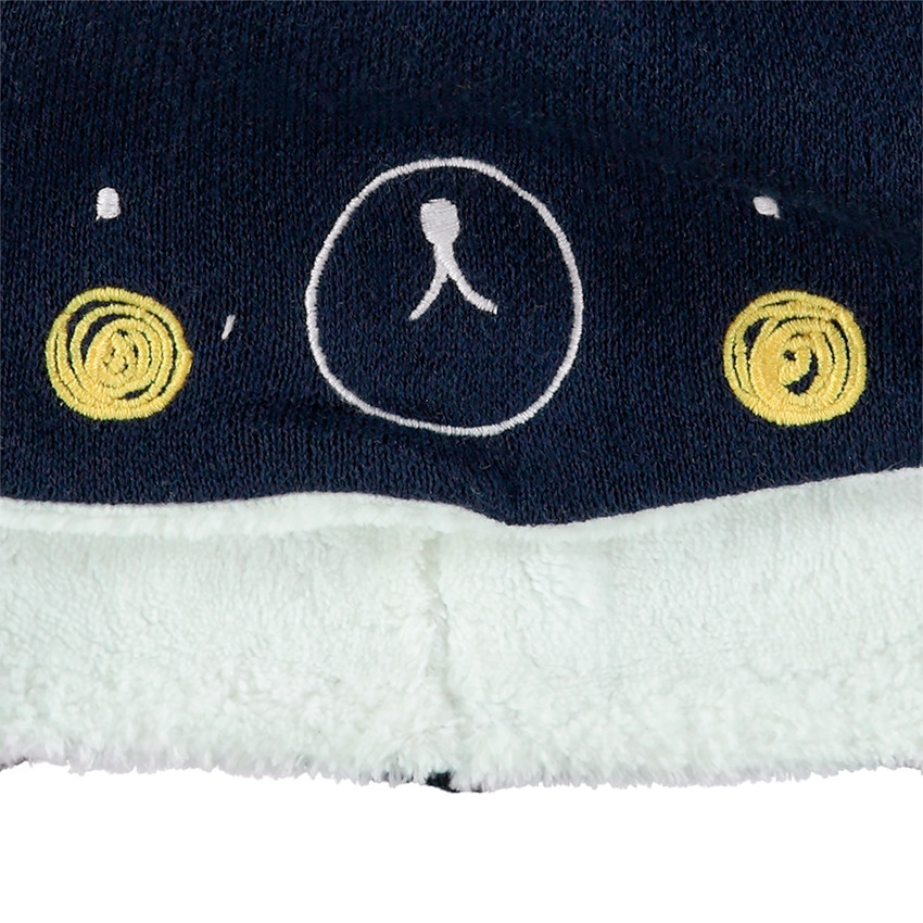 Bonnet péruvien en tricot doublé sherpa avec oreilles en relief 