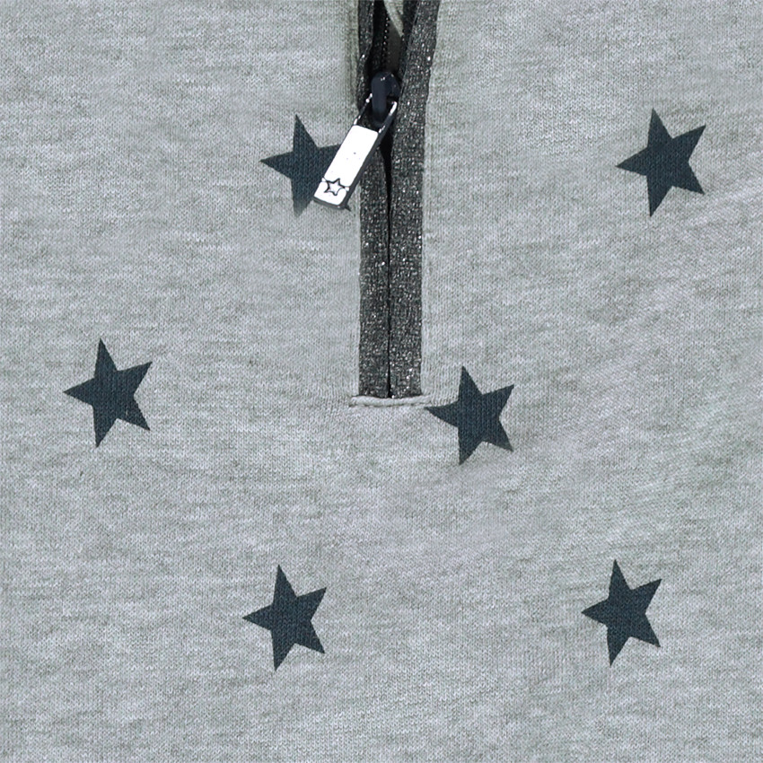 Sweat en molleton forme cape imprimé étoiles 