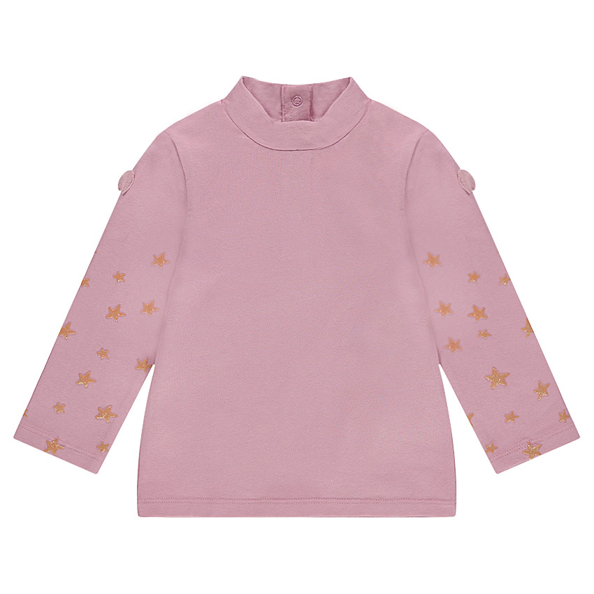 Sous-pull col cheminée avec étoiles pailletées printées 