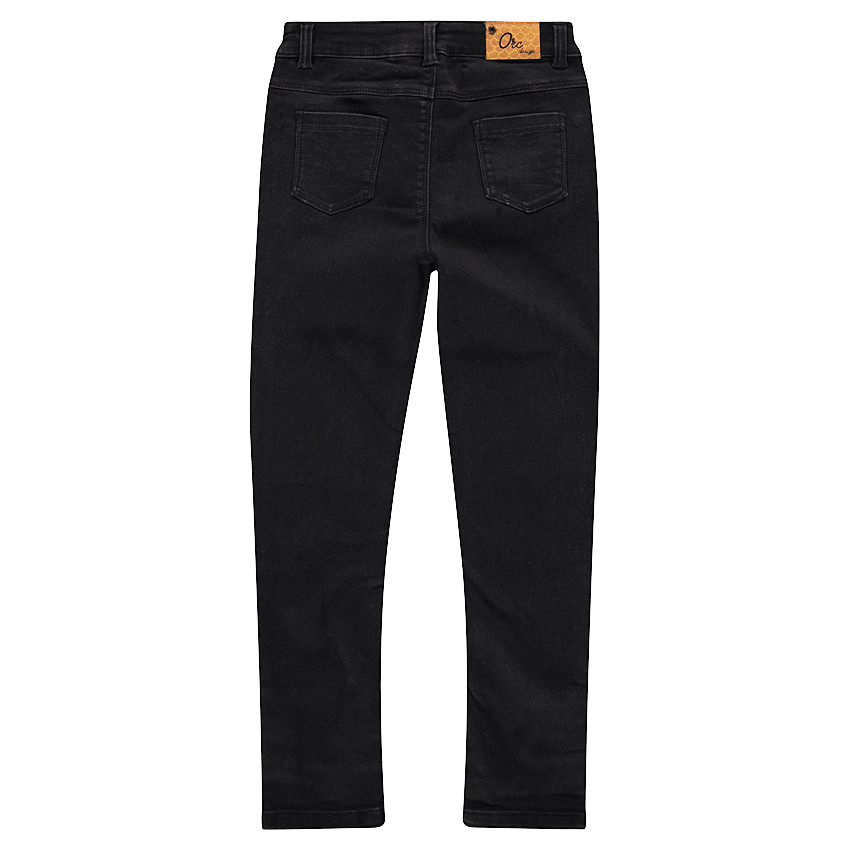Junior - Jeans effet used slim avec clous fantaisie 