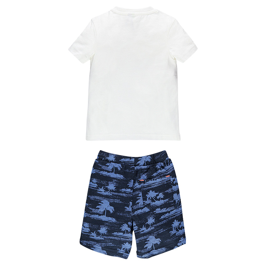 Ensemble de plage avec tee-shirt et bermuda imprimé fleurs 