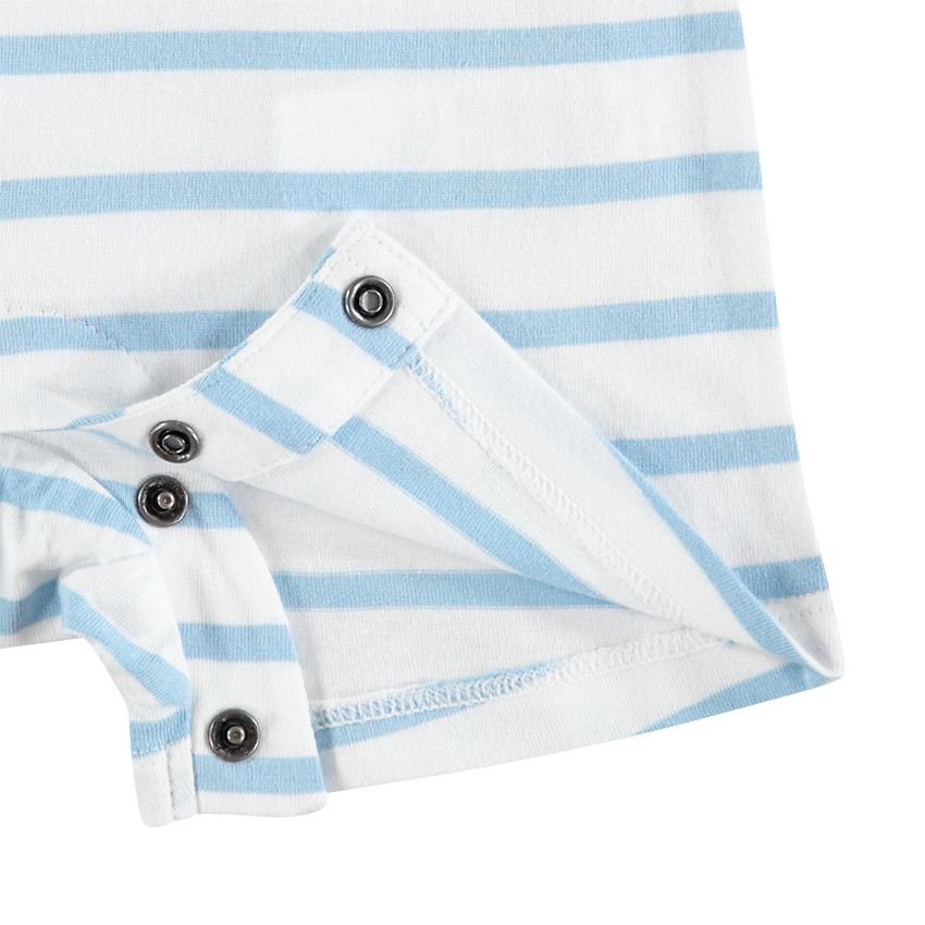 Combinaison courte rayée avec Donald Duck printé 