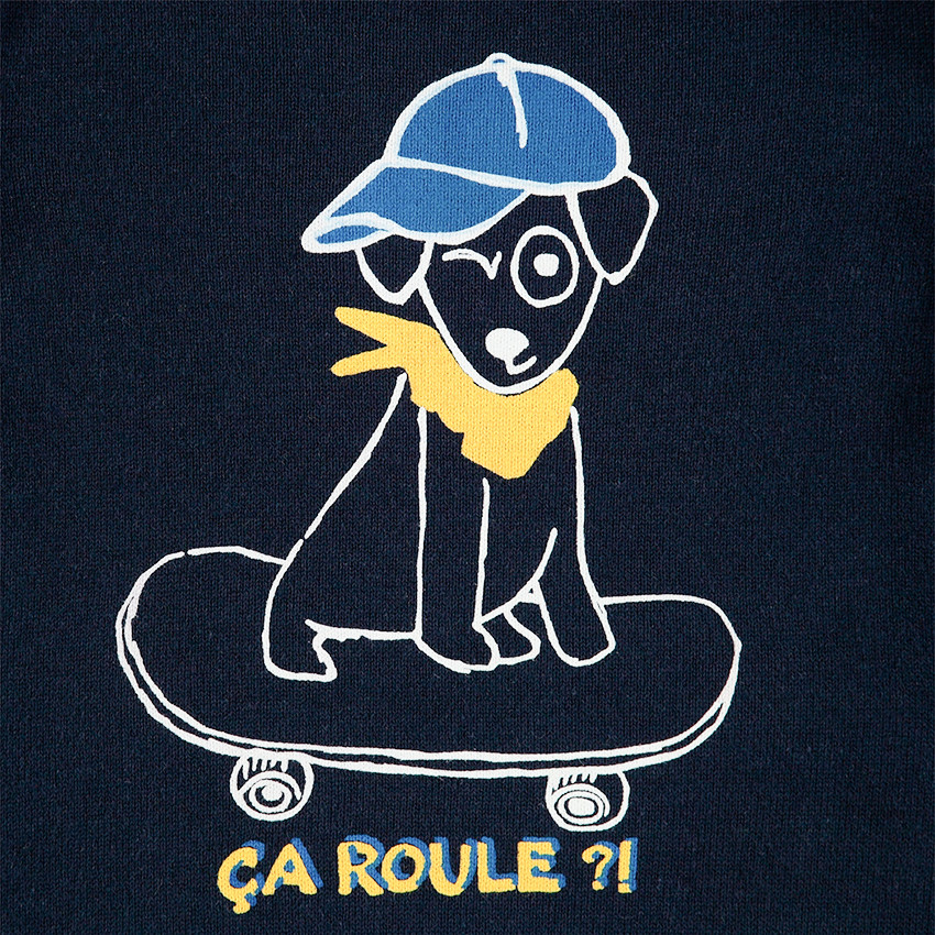 Pull en tricot avec animal printé sur le devant 