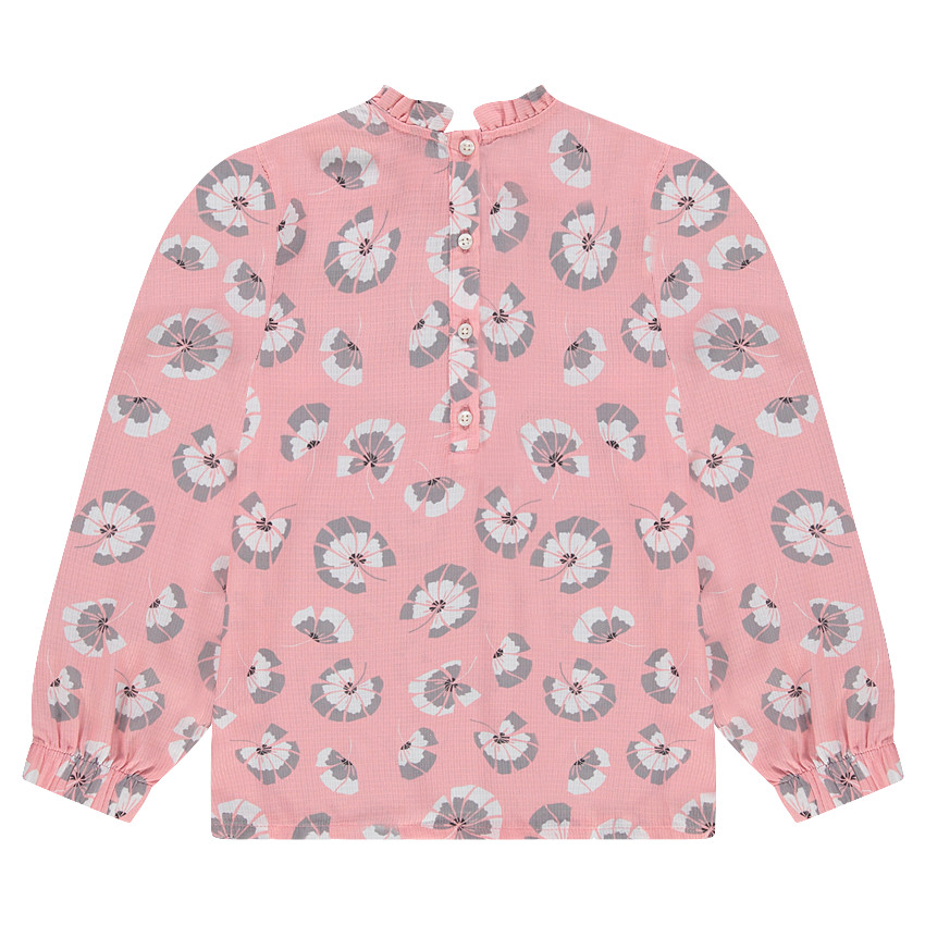 Junior - Tunique manches longues armurée avec fleurs all-over 