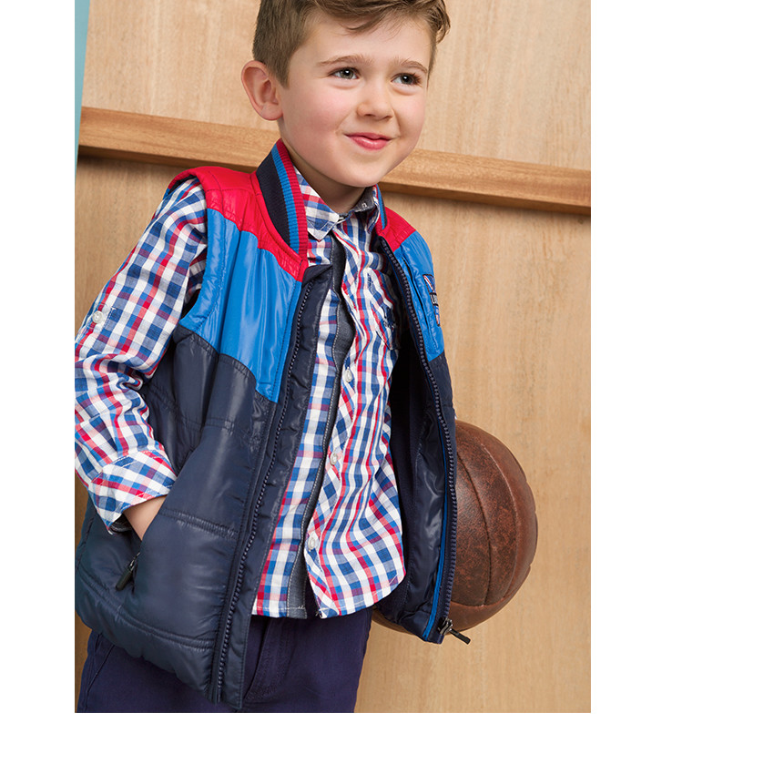 Chemise manches longues à carreaux avec 2 poches 