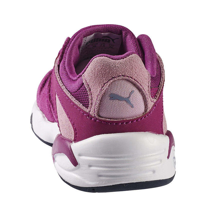 PUMA - Baskets basses coloris violet à lacets élastiqués  