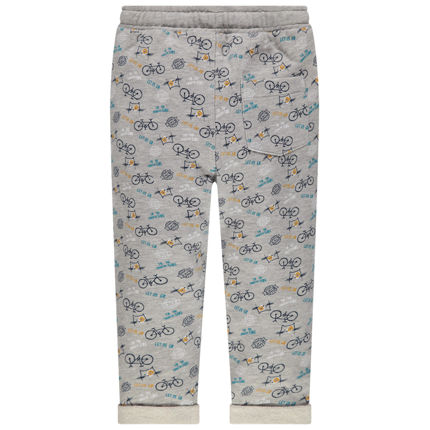 Pantalon de jogging en molleton imprimé vélos all-over  