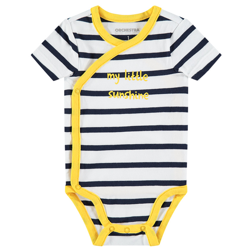 Lot de 7 bodies manches courtes en coton avec motifs et imprimés esprit marin 