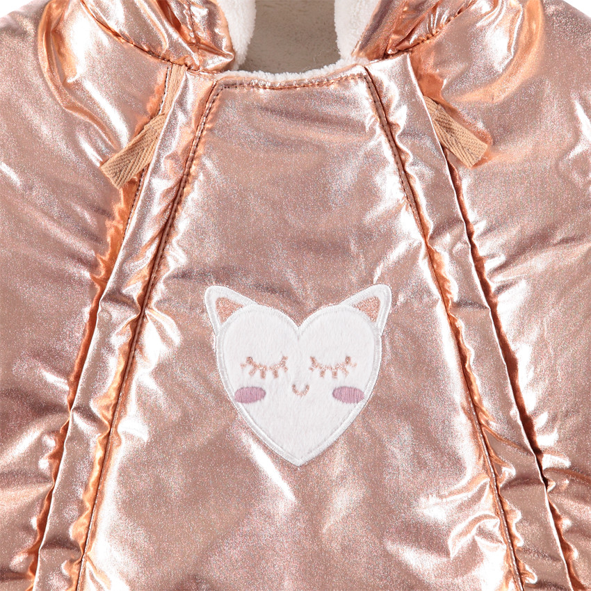 Combi-pilote doublée sherpa effet métal rose 