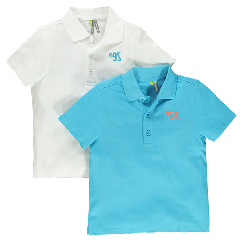 Lot de 2 polos manches courtes  
