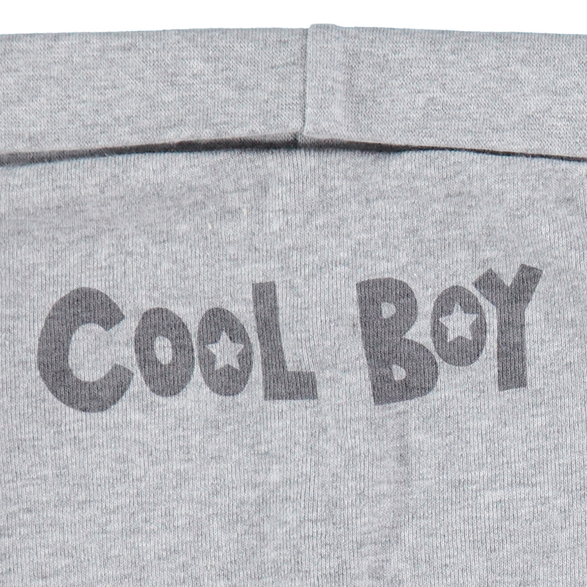 Lot de 2 pantalons en jersey gris chiné / rayé 