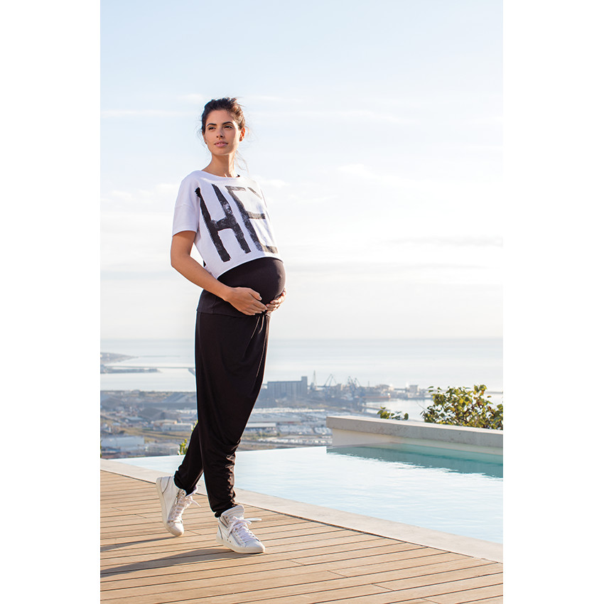 Pantalon fluide de grossesse style sarouel 
