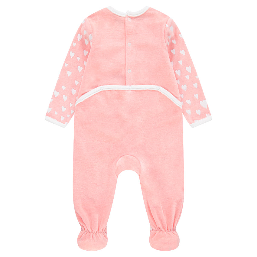 Lot de 2 dors-bien en velours avec coeurs et broderies 