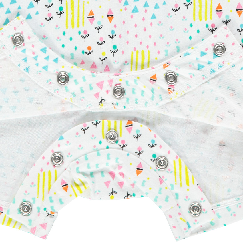 Combinaison courte imprimée fantaisie 