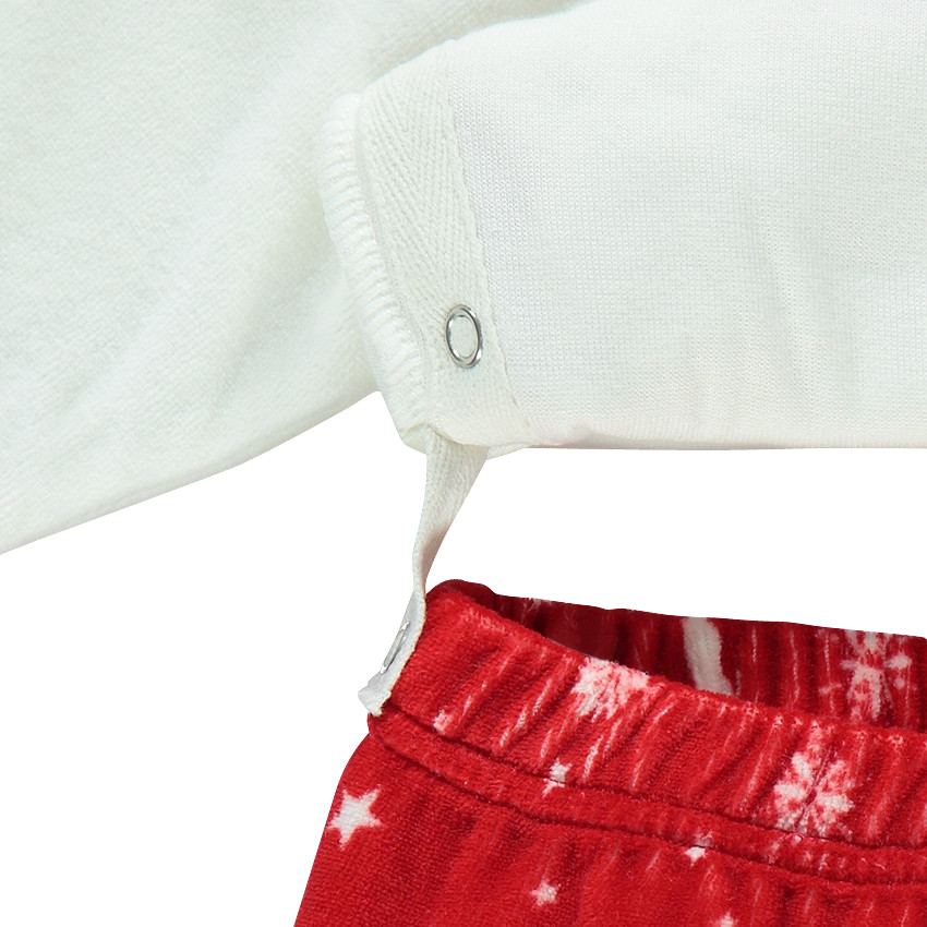 Pyjama en velours spécial Noël de la naissance au 3 mois 