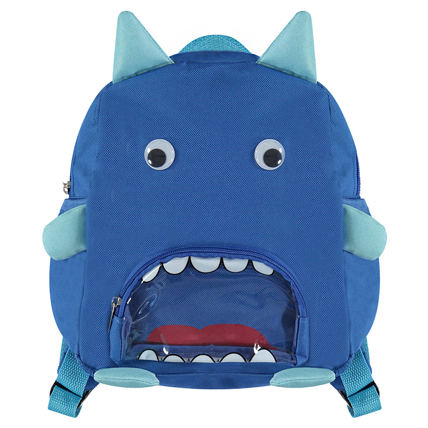 Sac à goûter monstre avec poche transparente  