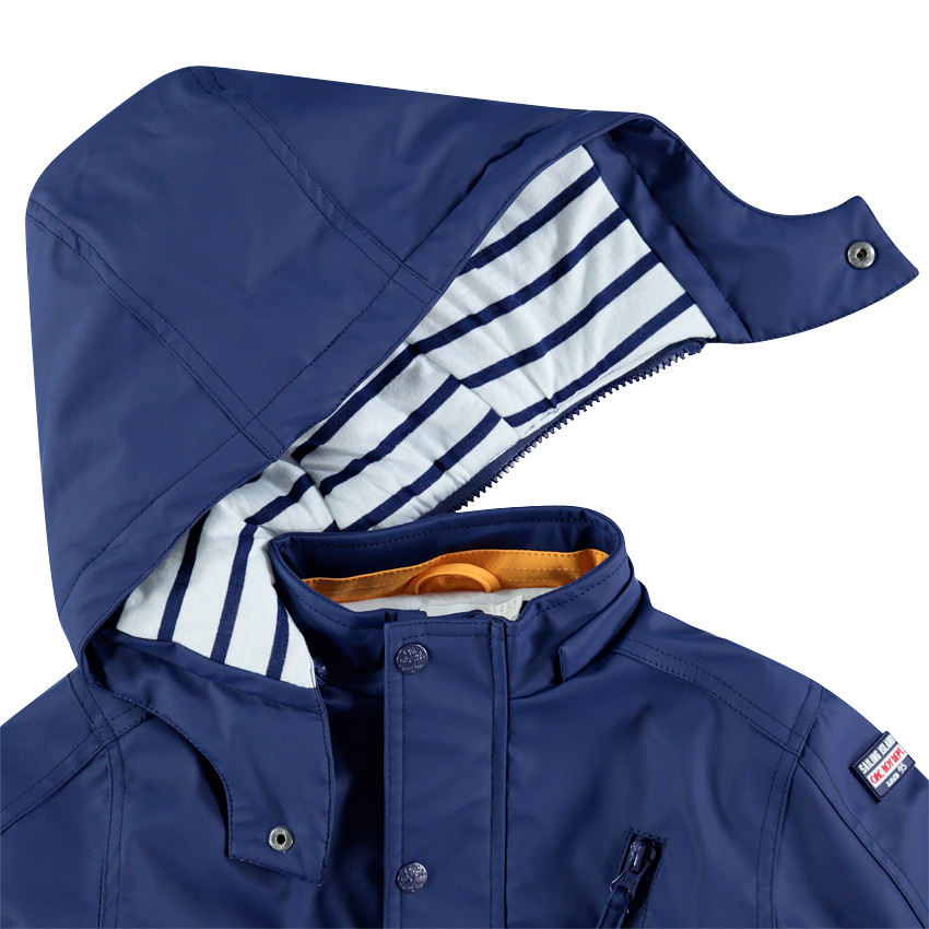 Coupe-vent en gomme à capuche amovible 