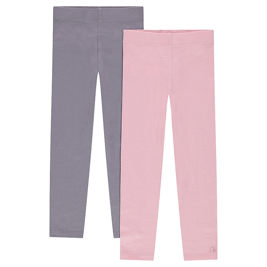 Lot de 2 leggings en jersey avec logo printé 