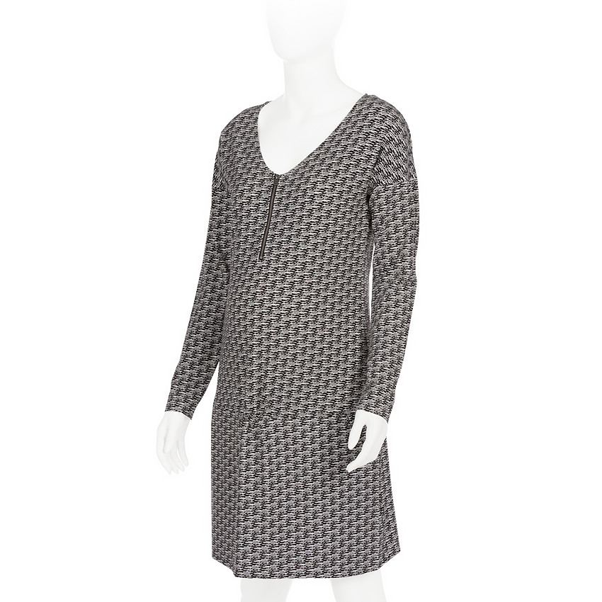 Robe de grossesse et d'allaitement imprimée avec zip 