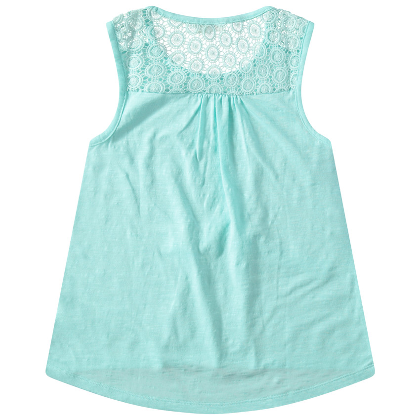 Junior - Débardeur en maille slub avec dentelle au dos 