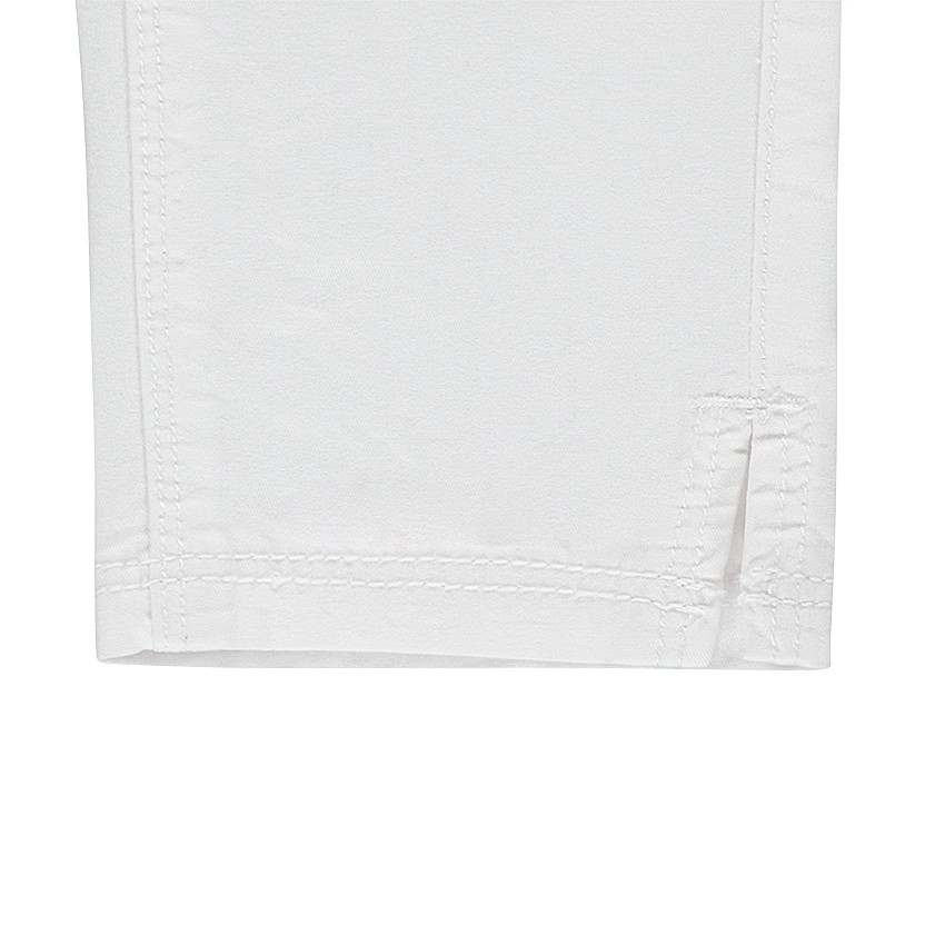 Pantacourt en satin de coton uni 